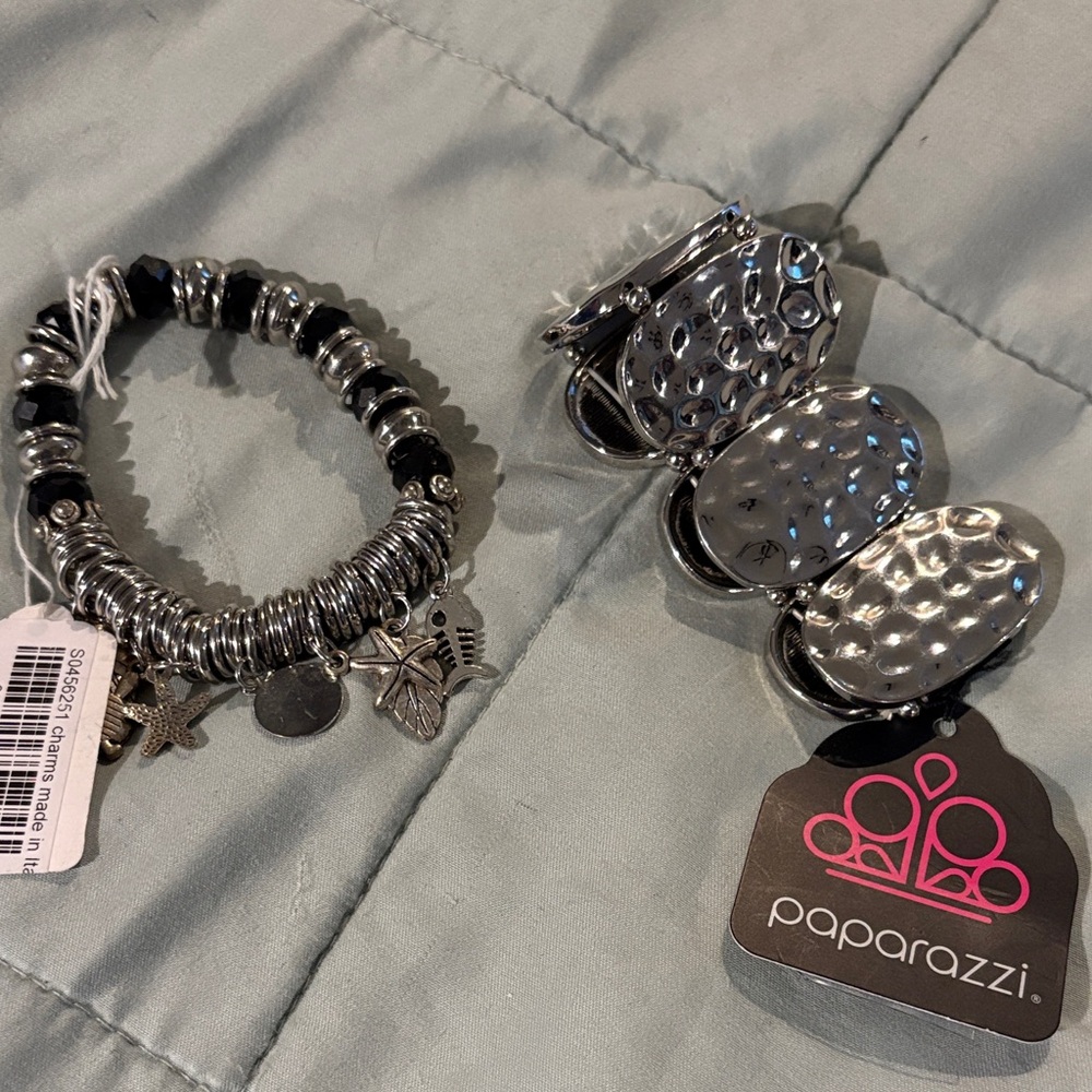 Paparazzi Metallic Silver Bracelet Set